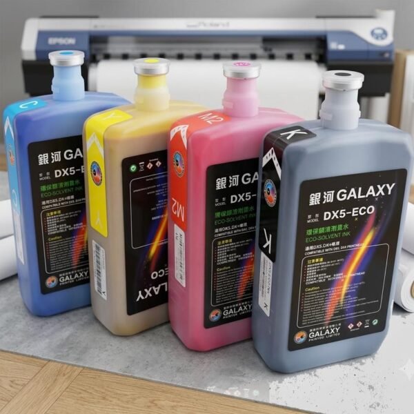 Galaxy DX5-Eco Solvent Ink (1L) - High-Definition Colors & Outdoor Durability